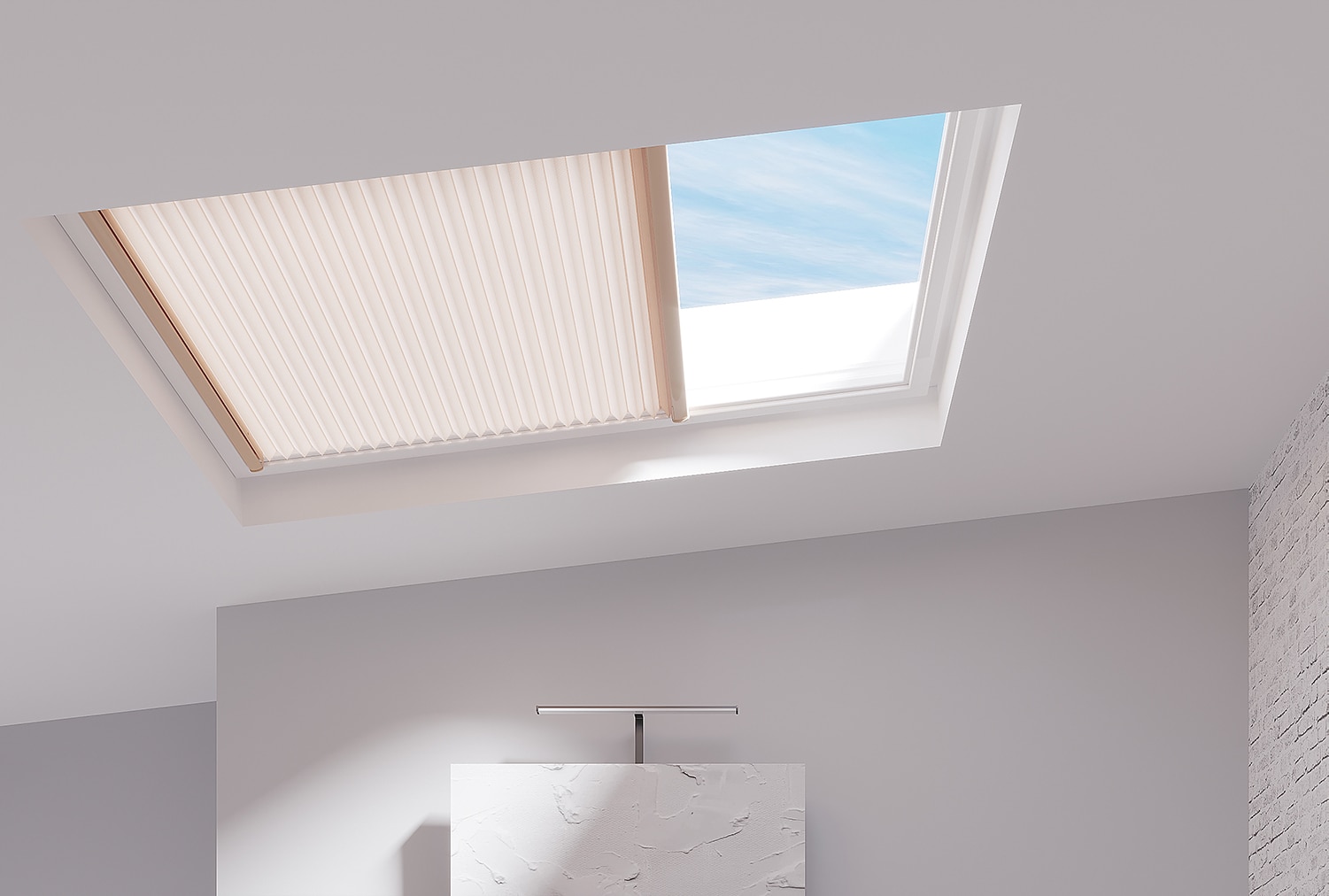 American Blinds: Prestige Light Filtering Cellular Skylight Shades